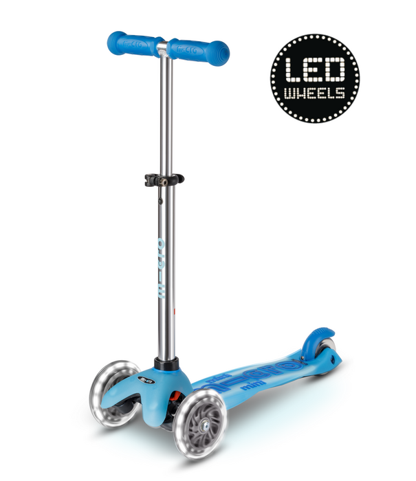 Micro Step Mini Micro step Deluxe Glow LED Plus - 3-wiel kinderstep - Arctic Blauw