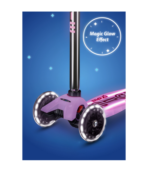 Micro Step Maxi Micro step Deluxe Glow LED Plus - 3-wiel kinderstep - Lumineus Paars