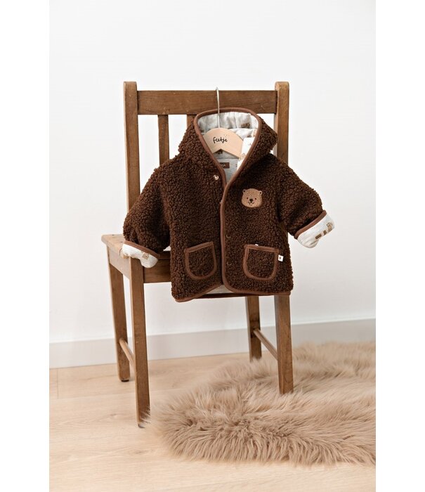 Feetje W26 -Omkeerbaar teddy jasje met capuchon - Tiny Timber Tales