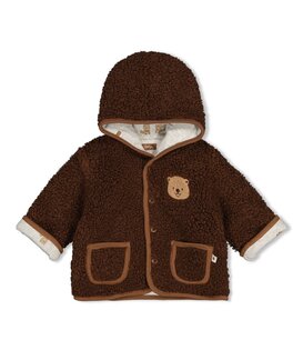 W26 -Omkeerbaar teddy jasje met capuchon - Tiny Timber Tales