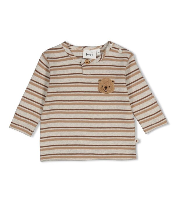 Feetje W26 -Longsleeve rib met streep - Tiny Timber Tales