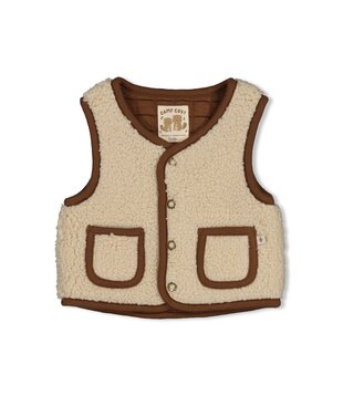 W26 -Omkeerbaar teddy gilet - Tiny Timber Tales