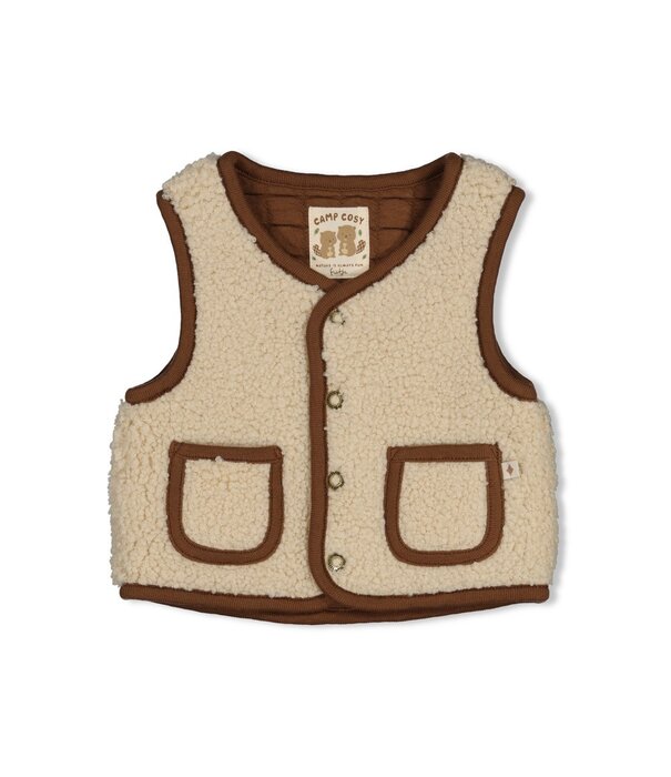 Feetje W26 -Omkeerbaar teddy gilet - Tiny Timber Tales