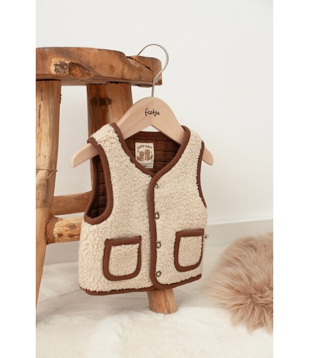 Feetje W26 -Omkeerbaar teddy gilet - Tiny Timber Tales