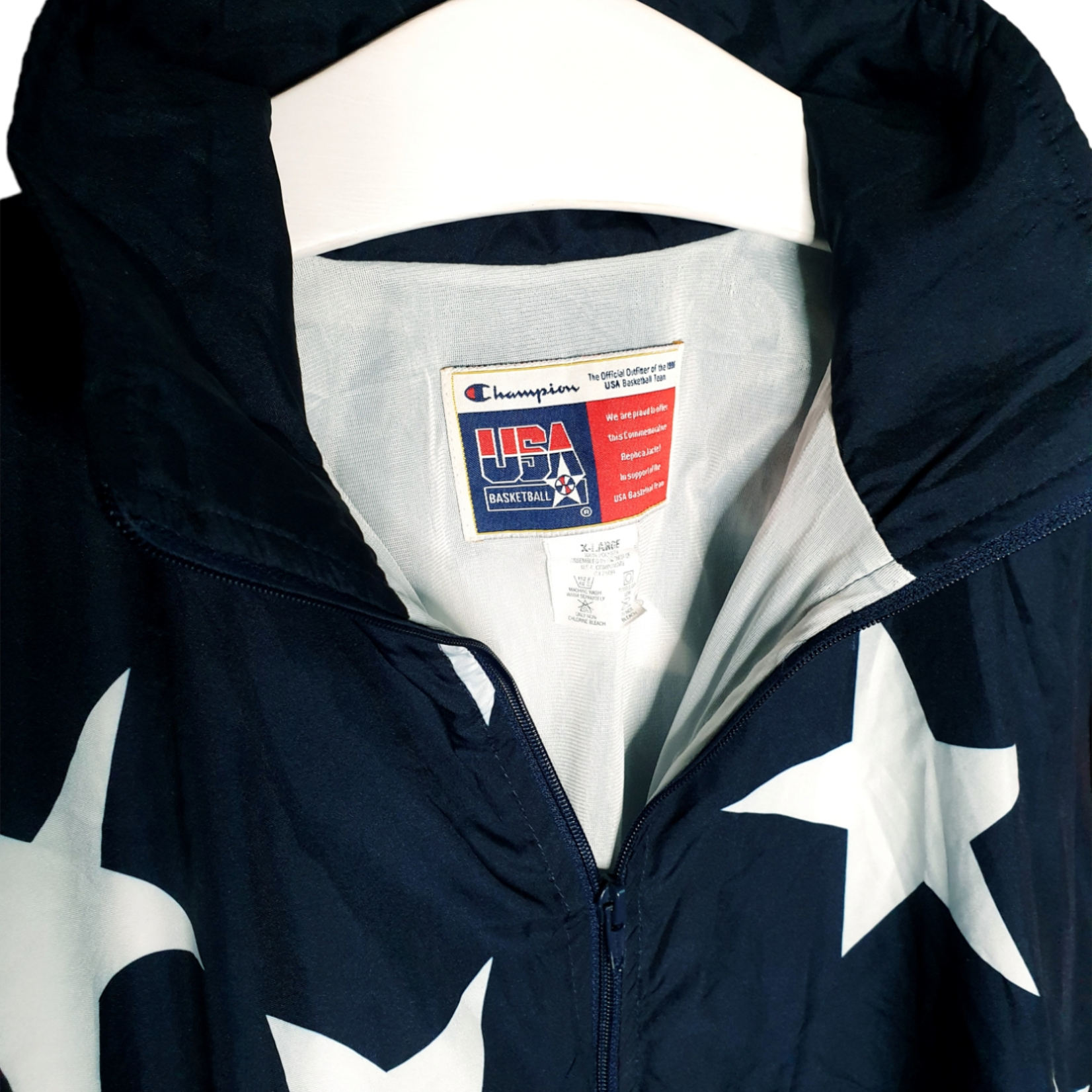 Champion Original Champions seltene Vintage-Basketballjacke USA Dream Team 1996