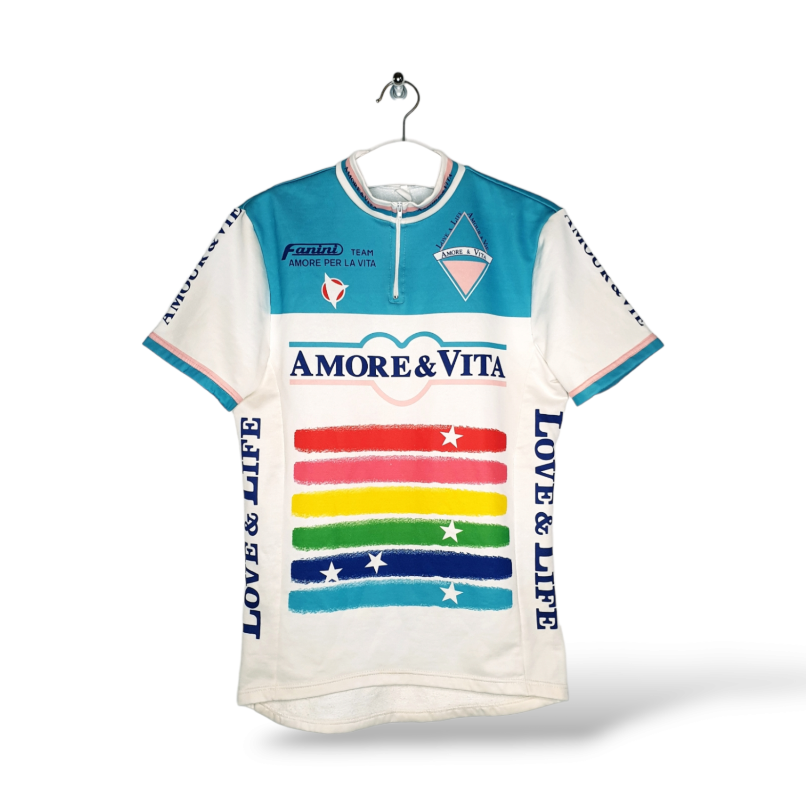 nationale vlag Luipaard stil Nalini vintage cycling jersey Amore & Vita - Fanini 1990 - We Love Sports  Shirts