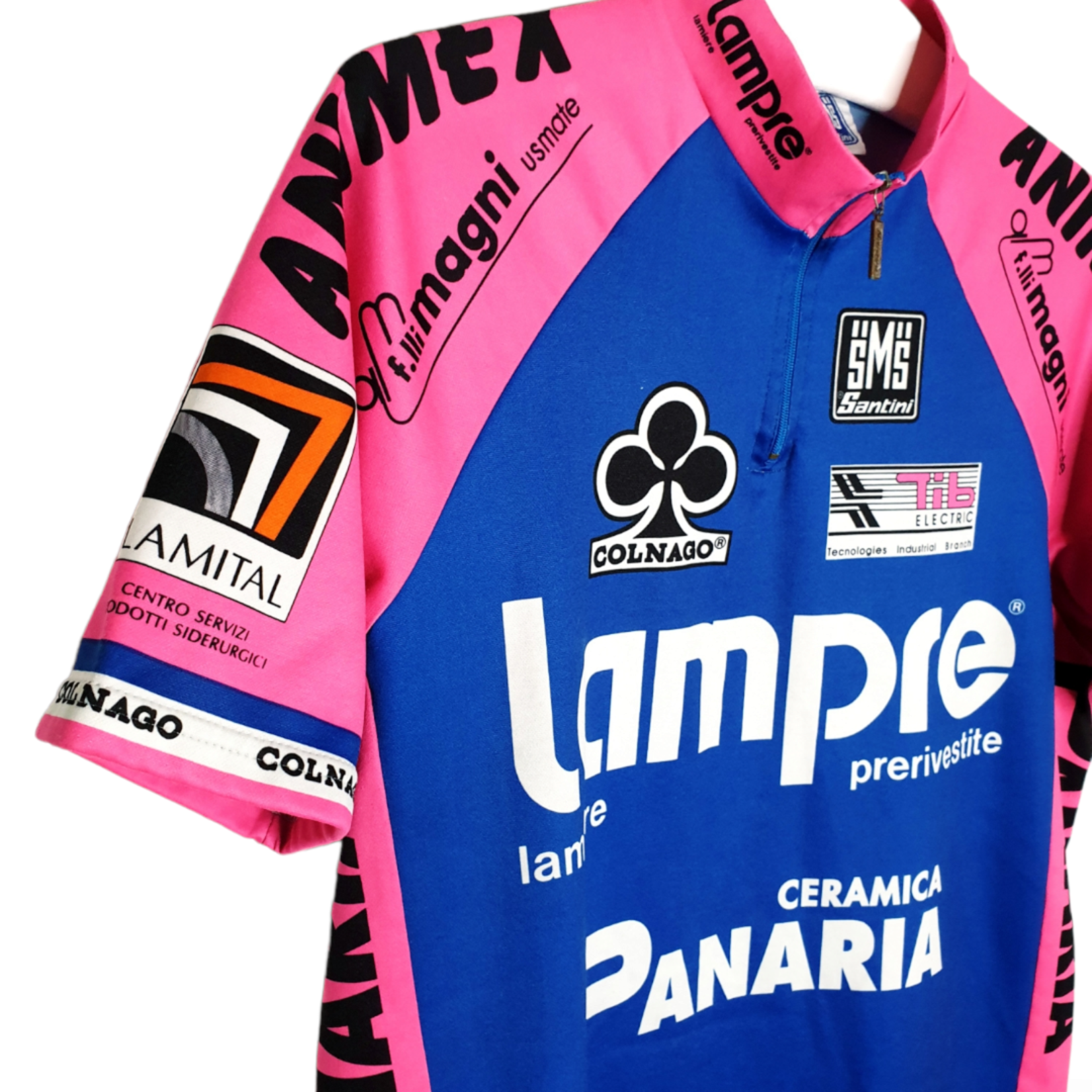 SMS Santini Original SMS Santini vintage cycling jersey Lampre Panaria 1995