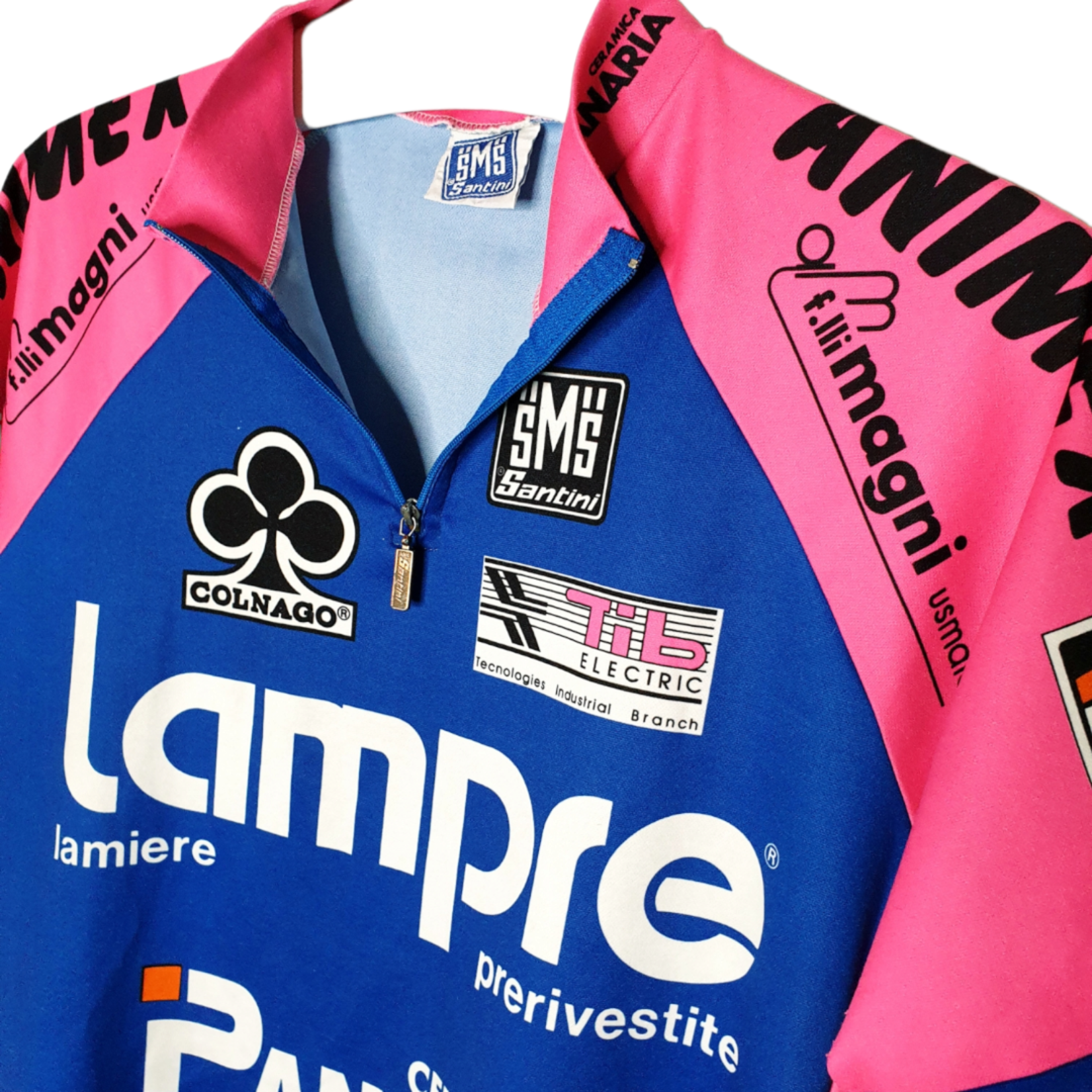 SMS Santini Original SMS Santini vintage cycling jersey Lampre Panaria 1995