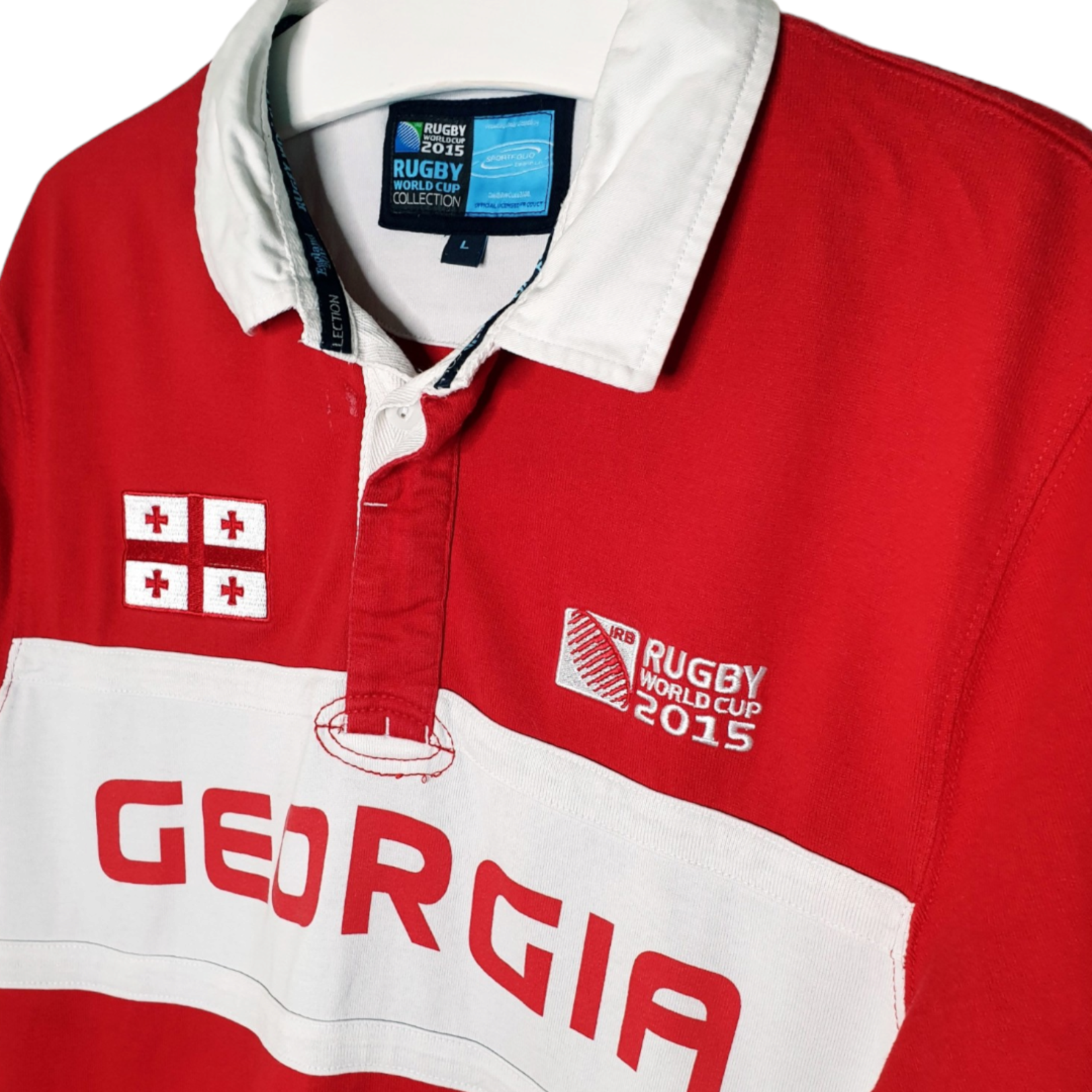 Rugby World Cup Origineel Rugby World Cup 2015 vintage rugby polo Georgië 2015