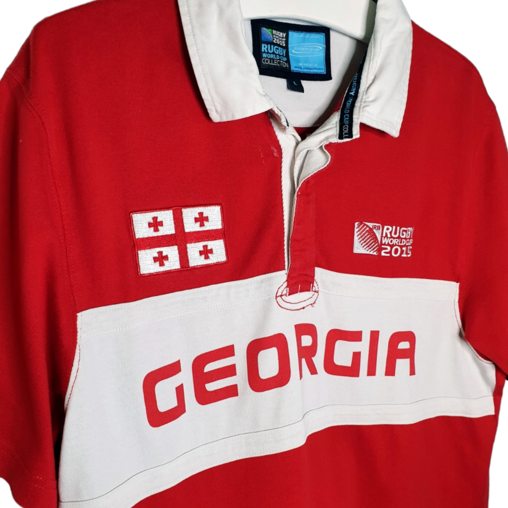 Rugby World Cup Origineel Rugby World Cup 2015 vintage rugby polo Georgië 2015