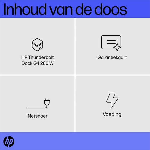 Hewlett Packard HP Thunderbolt Dock 280W G4 met combokabel