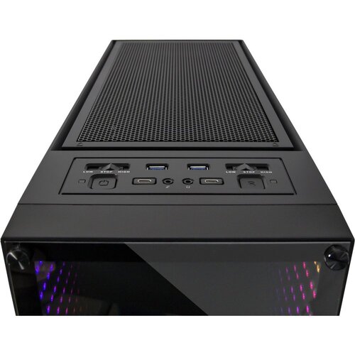 Inter-Tech X-908 Infini2 | Infinity Mirror | Tower Case | USB-C | Zwart