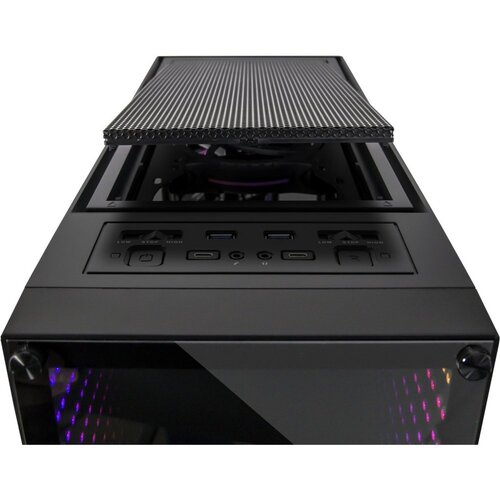 Inter-Tech X-908 Infini2 | Infinity Mirror | Tower Case | USB-C | Zwart