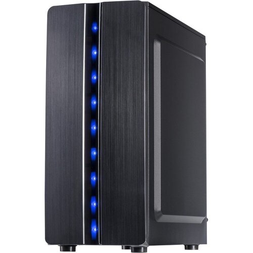 Inter-Tech Thunder Blue Light | Midi Tower Case | Zwart