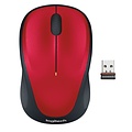 Logitech M235 | Draadloze Muis | Links- en Rechtshandig | RF | 1000 DPI | Rood/Zwart
