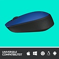 Logitech M171 | Draadloze Muis | Links- en Rechtshandig | RF | 1000 DPI | Zwart/Blauw