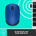 Logitech M171 | Draadloze Muis | Links- en Rechtshandig | RF | 1000 DPI | Zwart/Blauw