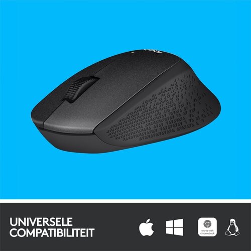 Logitech M330 Silent Plus | Draadloze Muis | Rechtshandig | RF | 1000 DPI | Zwart