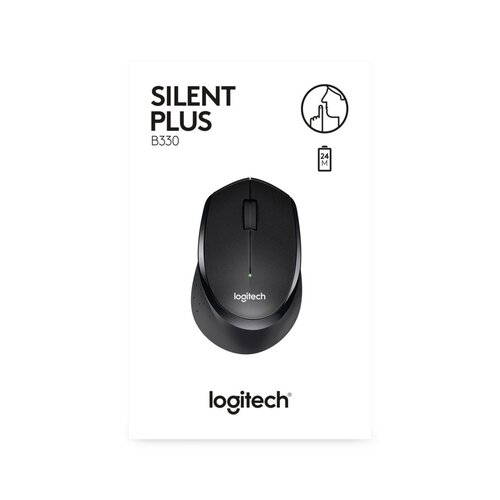 Logitech B330 Silent Plus | Draadloze Muis | Links- en Rechtshandig | RF | 1000 DPI | Zwart