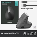 Logitech MX Vertical | Ergonomische Draadloze Muis | Rechtshandig | RF + Bluetooth | 4000 DPI | Zwart/Zilver