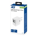 ACT AC2125 oplader voor mobiele apparatuur Wit Binnen