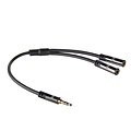 ACT AC3620 audio kabel 0,15 m 3.5mm 2 x 3.5mm Zwart