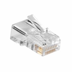 AC4110 kabel-connector RJ45 Zilver, Transparant