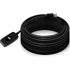AC6010 | USB 2.0 Signaalversterker | USB-A naar USB-A | 10m | Zwart