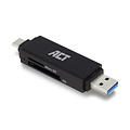 ACT AC6375 geheugenkaartlezer USB 3.2 Gen 1 (3.1 Gen 1) Zwart