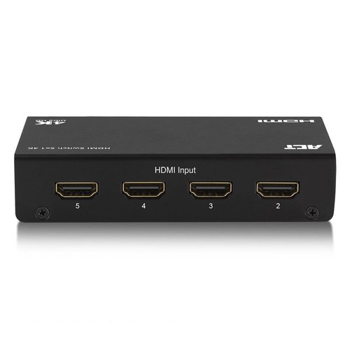 ACT AC7840 HDMI Switch | 5 Ingangen | 1 Uitgang | 4K @ 30Hz | Inclusief Afstandsbediening