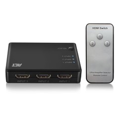 AC7845 HDMI Switch | 3 Ingangen | 1 Uitgang | 4K @ 30Hz | Inclusief Afstandsbediening
