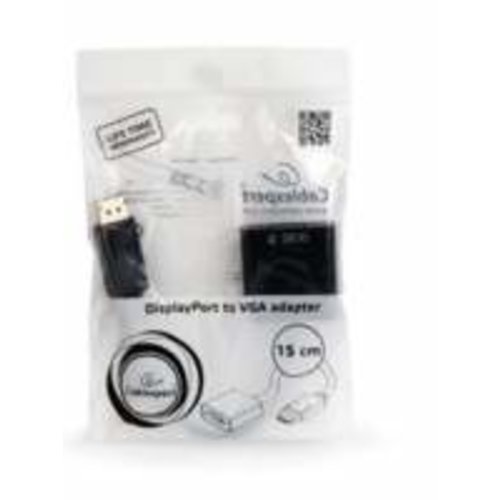Gembird A-DPM-VGAF-02 | DisplayPort naar VGA Adapter | Zwart