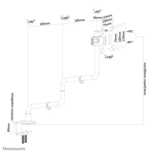 Newstar Neomounts by  flatscreen bureausteun