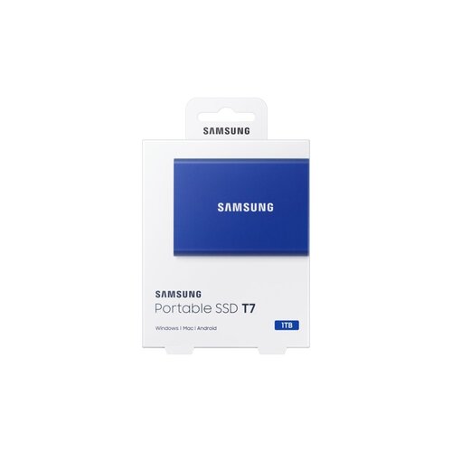 Samsung T7 | Externe SSD | 1TB | USB 3.2 Gen 2 | 1.050MB/s | Blauw | Compact & Snel