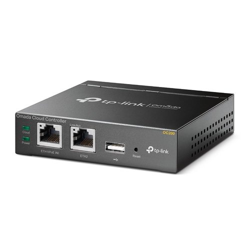 TP-Link Omada OC200 Cloud Controller | 2x 10/100 Mbps Ethernet | PoE Voeding | Zwart