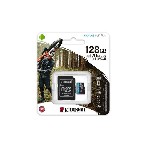 Kingston Canvas Go! Plus | MicroSDXC | 128GB | Class 10 | UHS-I U3