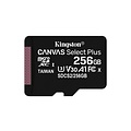 Kingston Canvas Select Plus | MicroSDXC | 256GB | Class 10 | UHS-I U1
