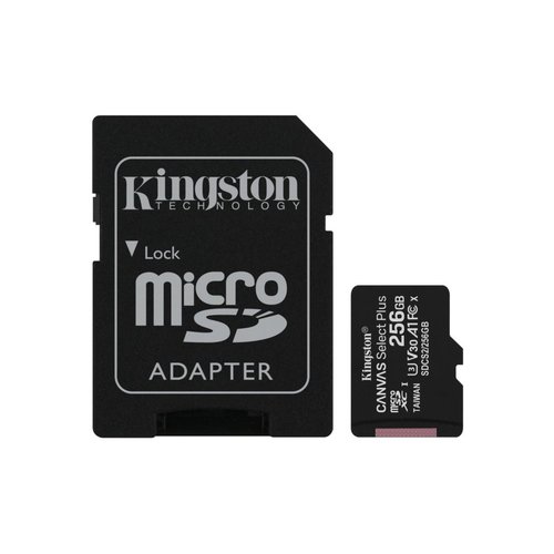 Kingston Canvas Select Plus | MicroSDXC | 256GB | Class 10 | UHS-I U1
