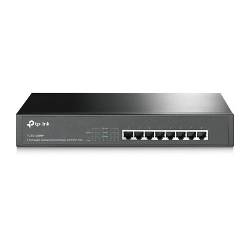 TP-Link TL-SG1008MP | Unmanaged Switch | 8 Poorten | Gigabit Ethernet (10/100/1000 Mbps) | PoE | Zwart