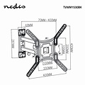 Nedis TVWM1530BK | Draai- en kantelbare TV-plafondbeugel | 23''-55'' | max 30kg | VESA 400x400