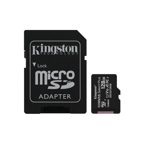 Kingston Canvas Select Plus | MicroSDXC | 128GB | Class 10 | UHS-I U1