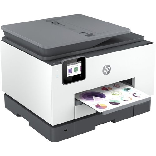 Hewlett Packard HP OfficeJet Pro 9022e All-in-One-printer, Printen, kopiëren, scannen, faxen, Automatische invoer voor 35 vellen; Printen via USB-poort aan voorzijde;