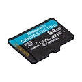 Kingston Canvas Go! Plus | MicroSDXC | 64GB | Class 10 | UHS-I U3