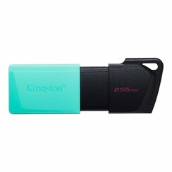 DataTraveler Exodia M | 256GB USB-A 3.2 Flash Drive | Zwart/Turkoois