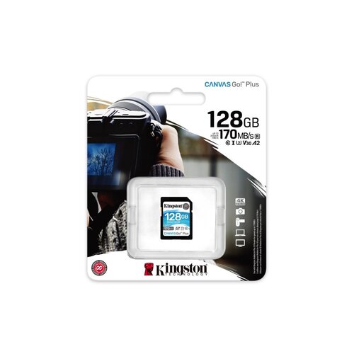 Kingston Canvas Go! Plus | SDXC | 128GB | Class 10 | UHS-I U3