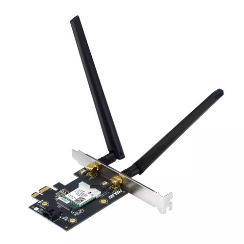 Asus ASUS PCE-AXE5400 Interne WLAN-kaart | Wi-Fi 6E (802.11ax) | 2402 Mbit/s | Tri-band (2,4 GHz / 5 GHz / 6 GHz) | Bluetooth 5.2