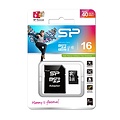 Silicon Power Elite | MicroSDHC | 16GB | Class 10 | UHS-I U1 | Inclusief SD-adapter | Zwart