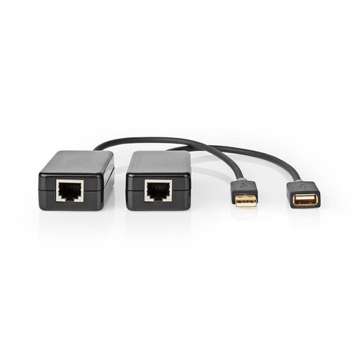 Nedis CCBW60EXTBK500 tussenstuk voor kabels USB A RJ45 Zwart RETURNED (refurbished)