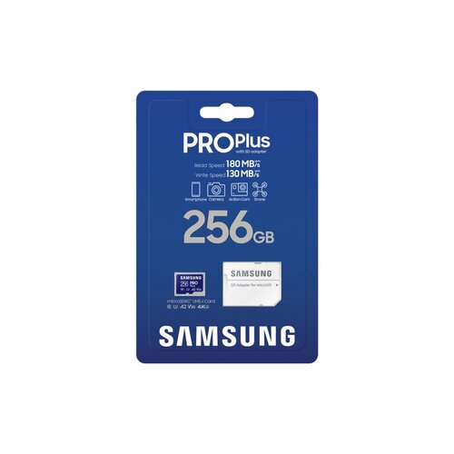 Samsung PRO Plus | MicroSDXC | 256GB | Class 10 | UHS-I U3