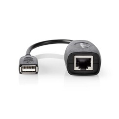 USB-A Ethernet | 0,2 m | Zwart